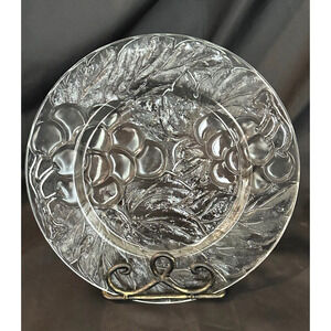 Vintage KIG Discontinued Grape Embossed Salad Plate-7.25"